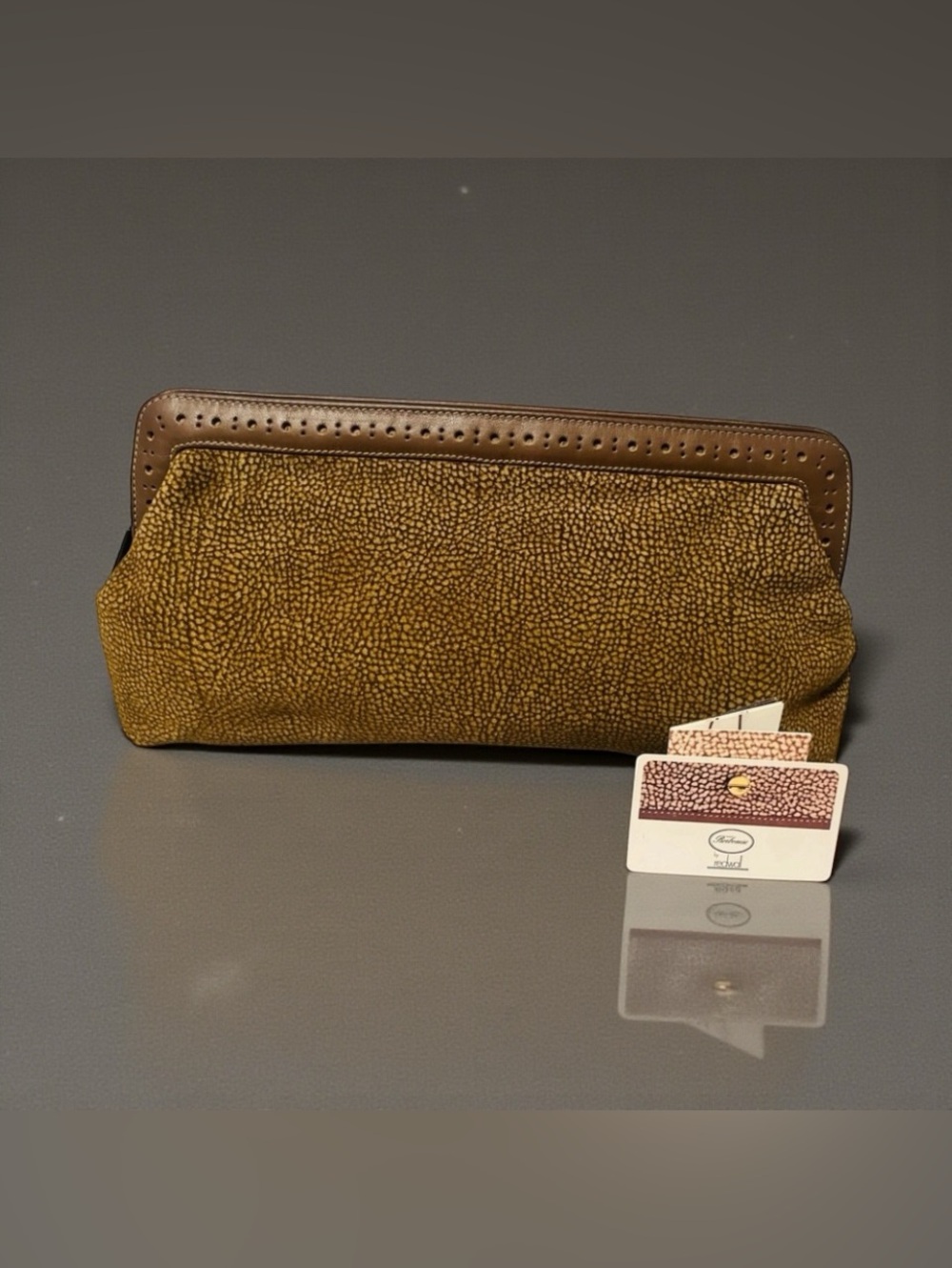 Borbonese Quail Suede Clutch - Picture 11 of 11